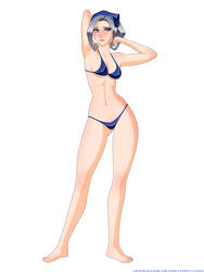 Commission - tara Dark Blue Bikini