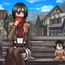 Mikasa and the little titan