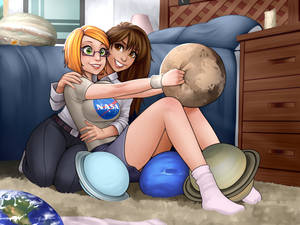 Commission - Plushy Snuggle - Lauren and Tara