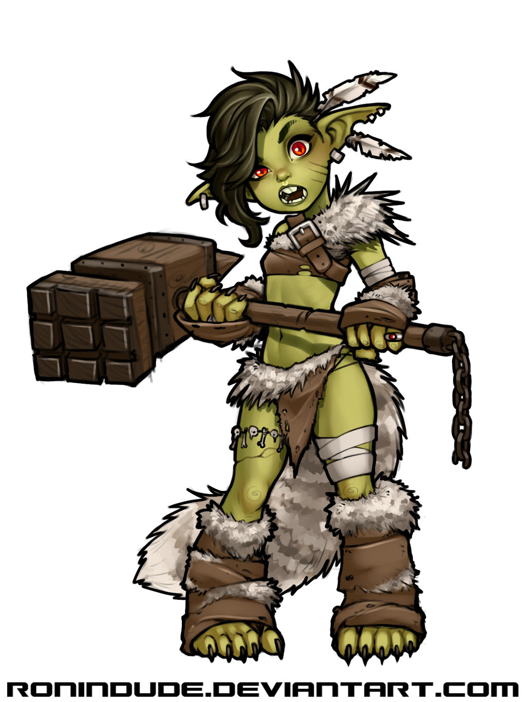 Evening Drawing Goblin Barbarian by RoninDude on DeviantArt