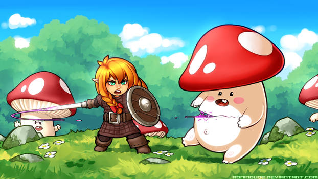 Little Chopper vs Mushroom Dudes