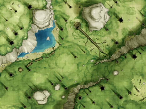 Battlemap - Mountain Forest