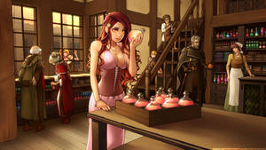 Commission - Mylea in Potion Shop