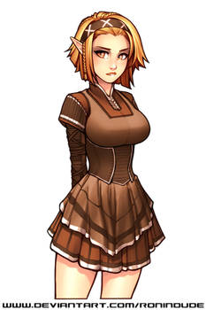 Elf in Brown Outfit