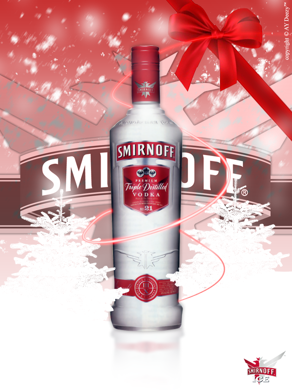 Smirnoff Vodka Happy Christmas