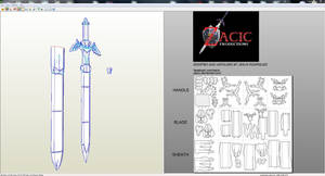 Link Master Sword And Sheath Unfolded By Zacic