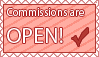 Commissions are open stamp