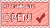 Art trades are open stamp