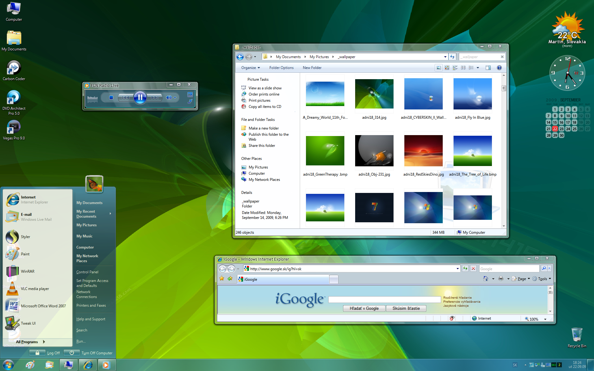 Win7 on XP with large icons