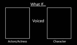 What if Actor/Actress voiced a Character ?