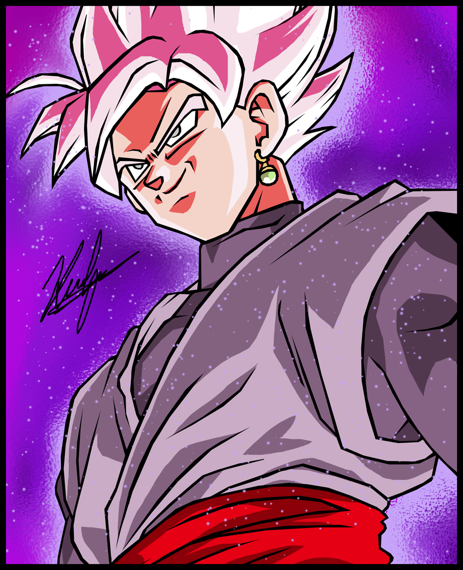 Speed Drawing Goku Black SSJ Rose 