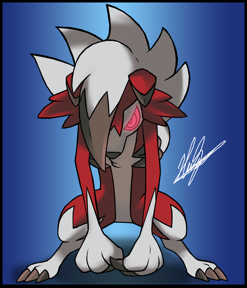 Speed drawing Lycanroc (Midnight form) by neoyurin on DeviantArt