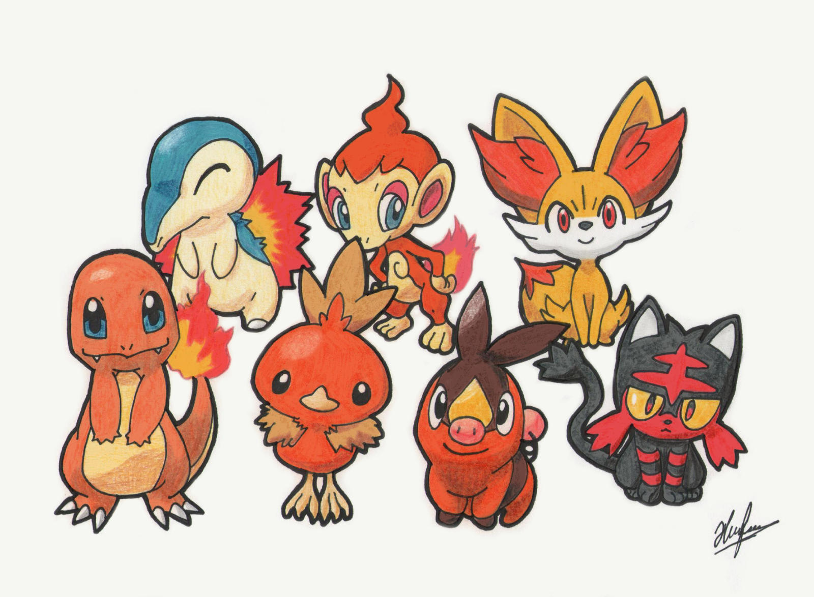 Pokemon Starters - Fire by neoyurin on DeviantArt