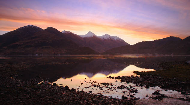 Five sisters of Kintail, Highlands, Scotland, UK