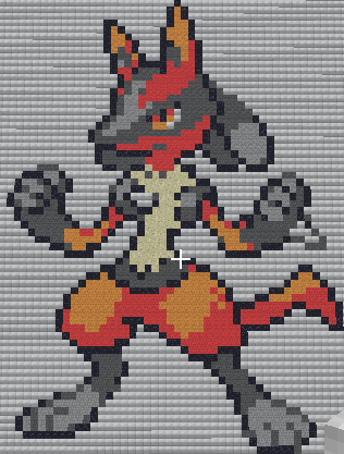 Soi made this lucario pixel art last year. : r/lucario