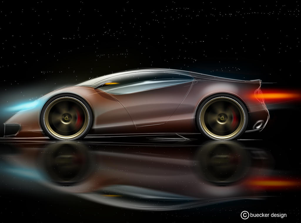 Super Sport Car Side View By P Sketch On Deviantart