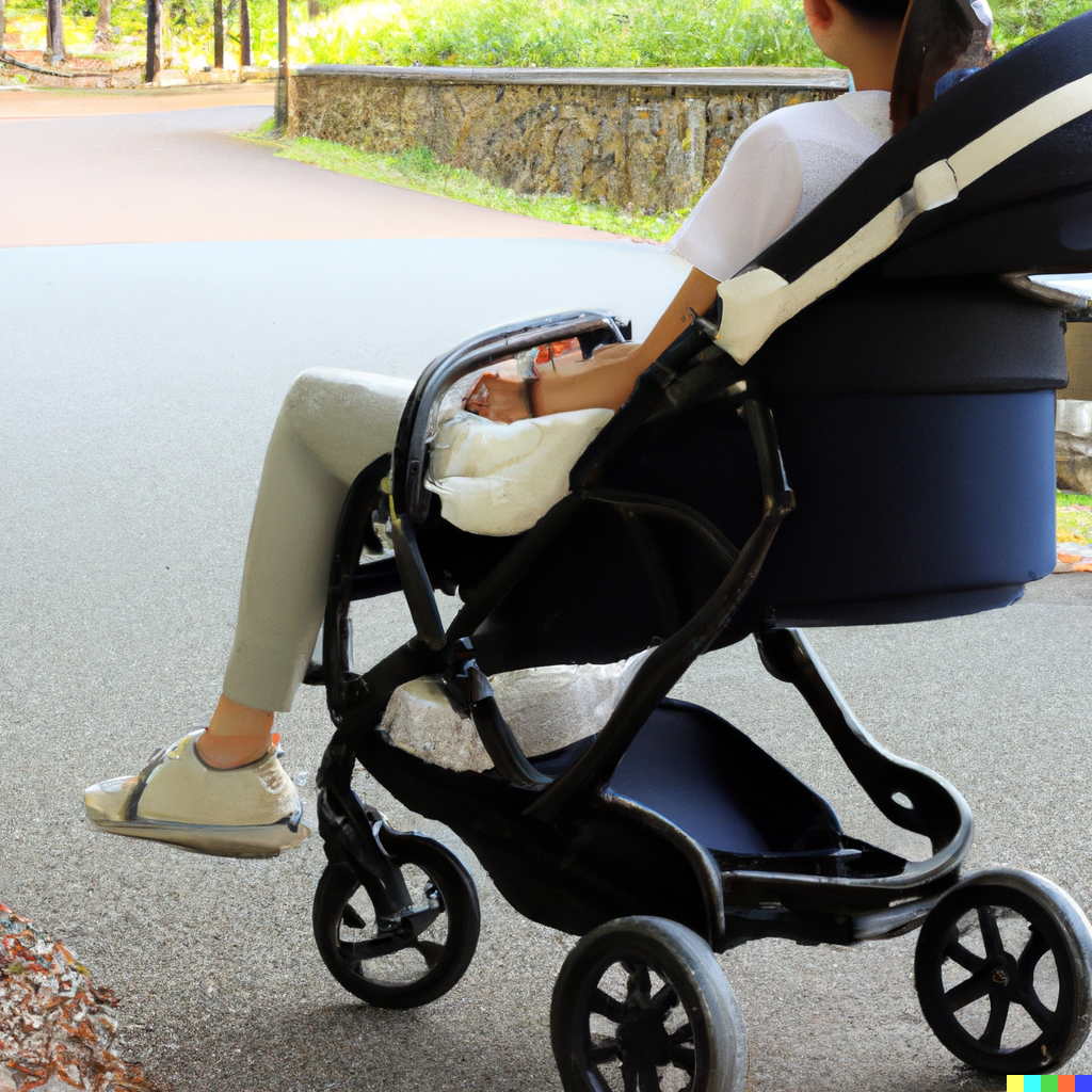 Stroller Post A woman sitting in a Stroller 2 by DaddyOrionF on DeviantArt