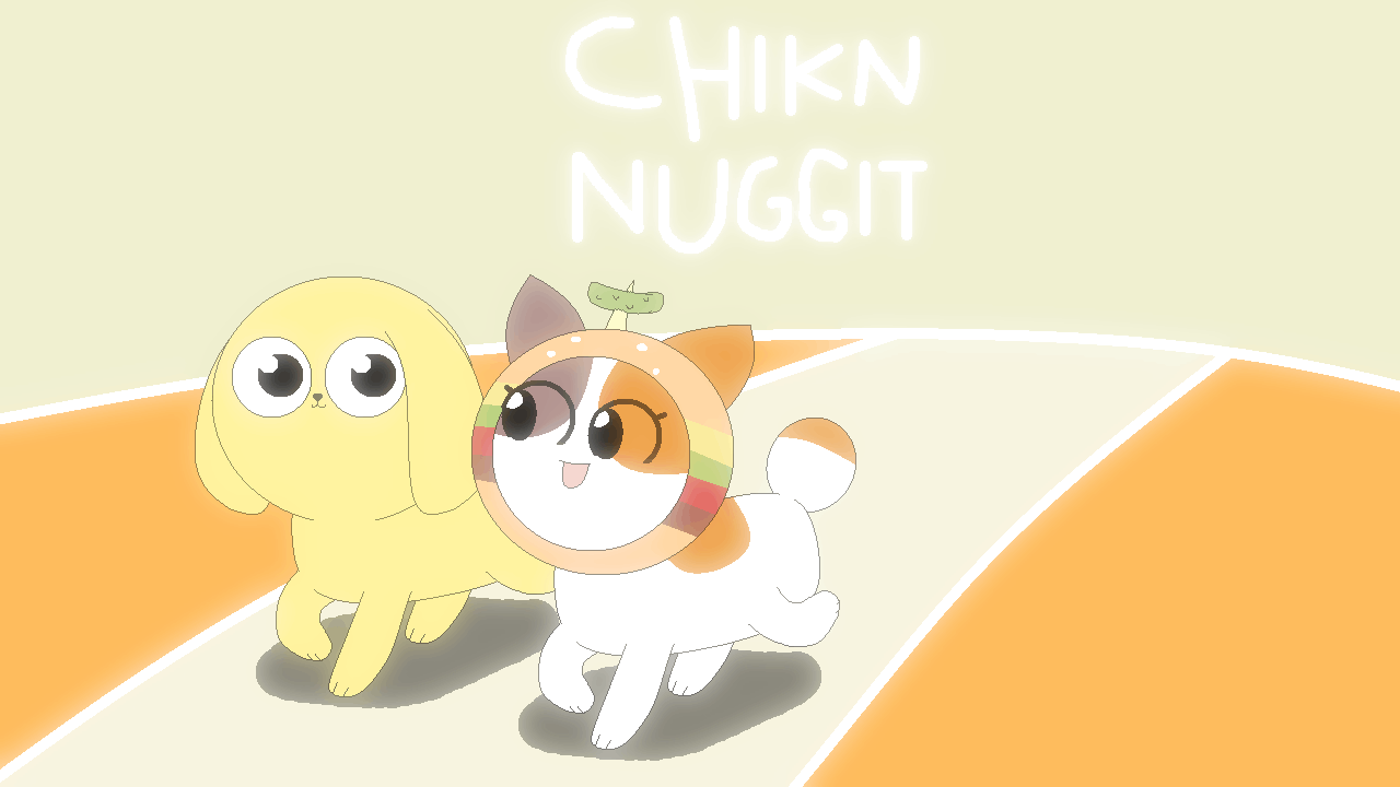Chikn Nuggit and Cheezborger by MebroukTheCat on DeviantArt