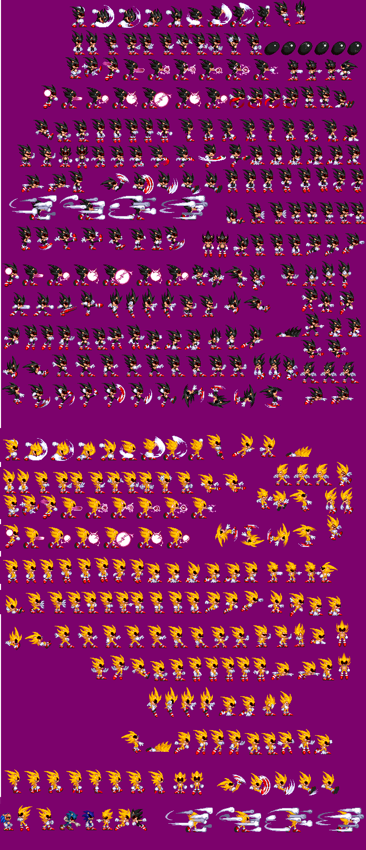 Sonic.exe {The Destiny} Exonic form sprite sheet by mmimimim121 on ...