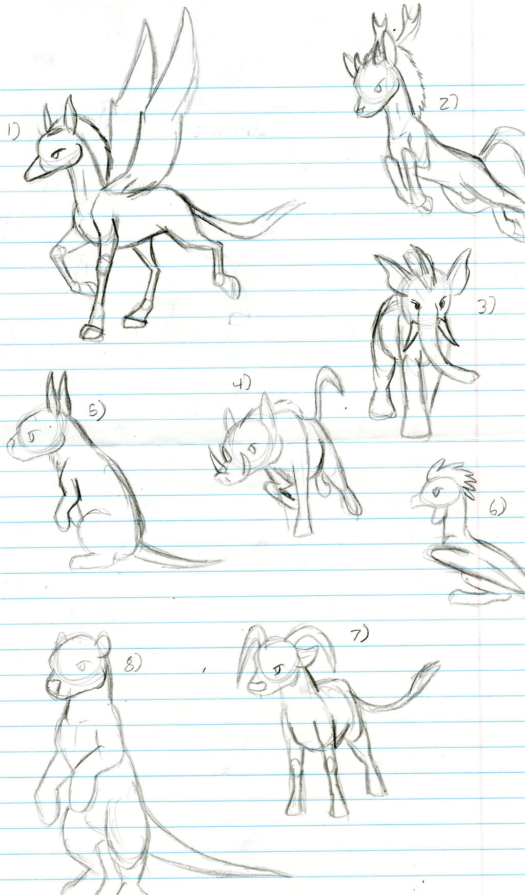 Old animal hybrid sketches by Rexander134 on DeviantArt