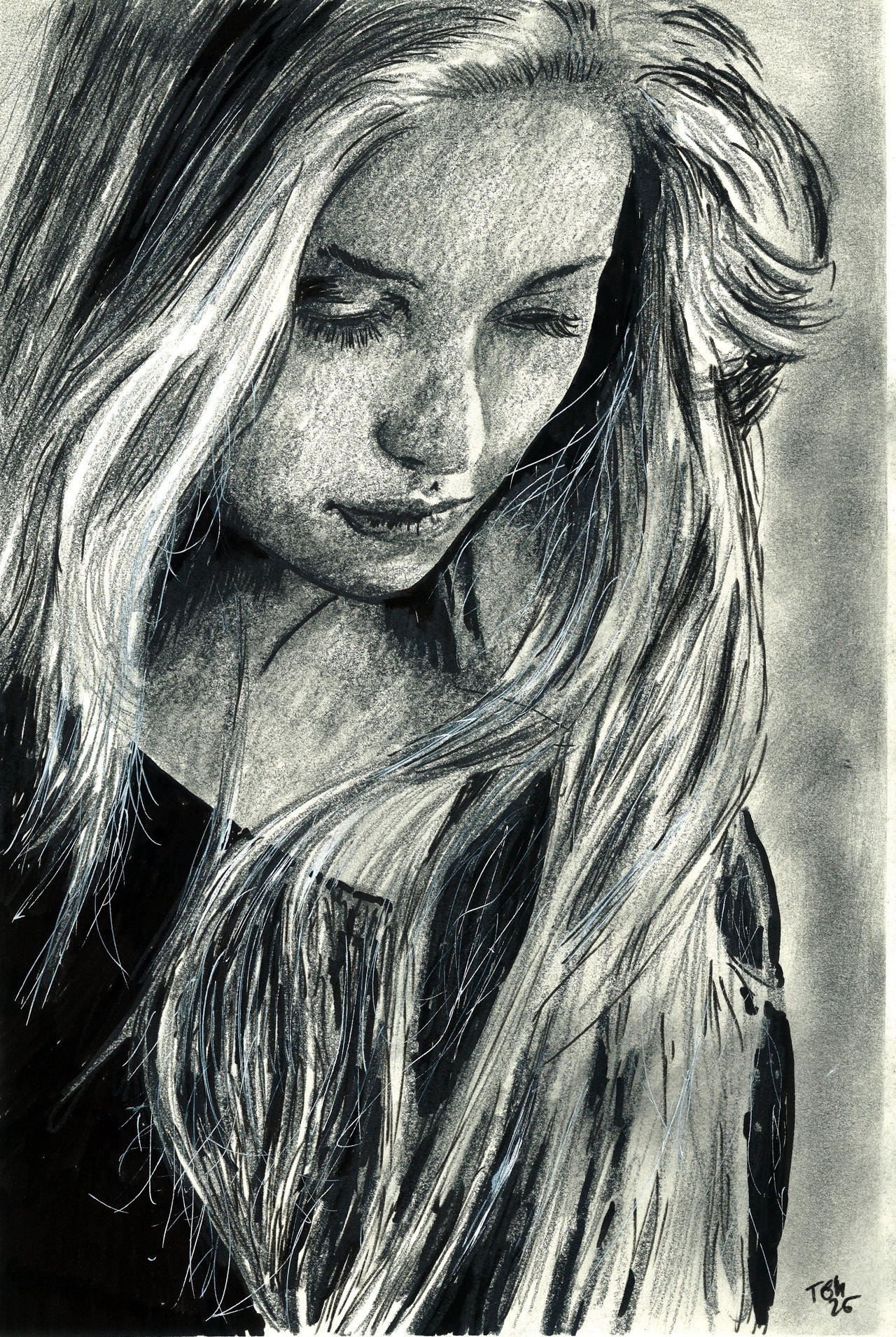 Ola Szkolda Pencil Portrait by NoArtistButPainter