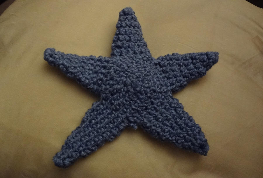 Blue Felt Starfish