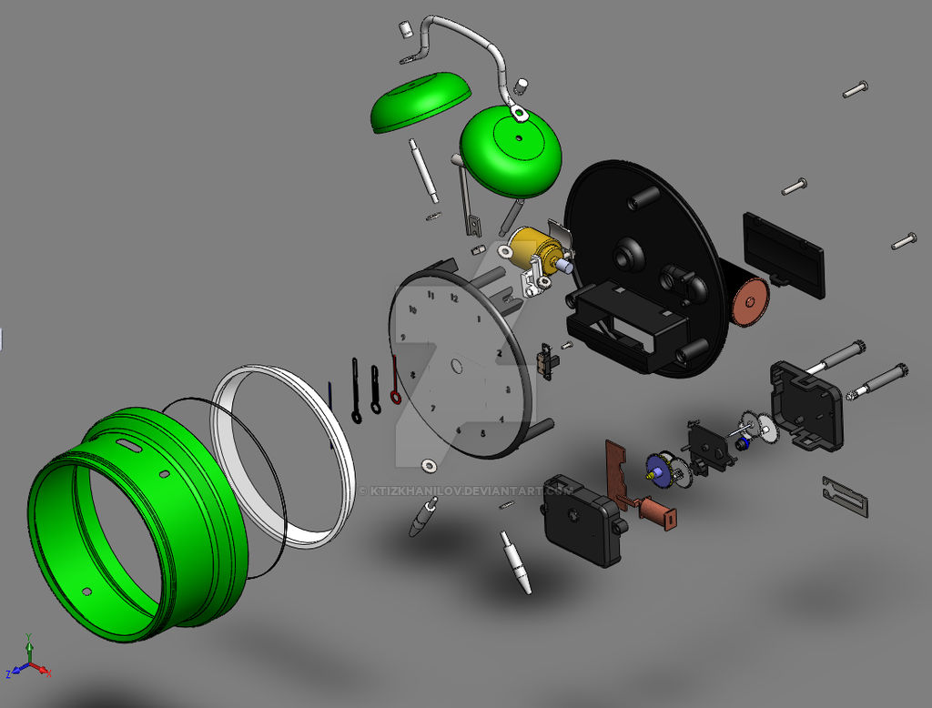 13 Exploded View Ideas Exploded View Exploded Analog Alarm Clock