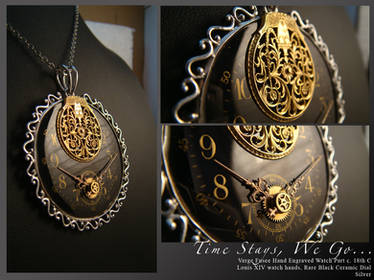 Steampunk pendant: Royal: Time stays, We go