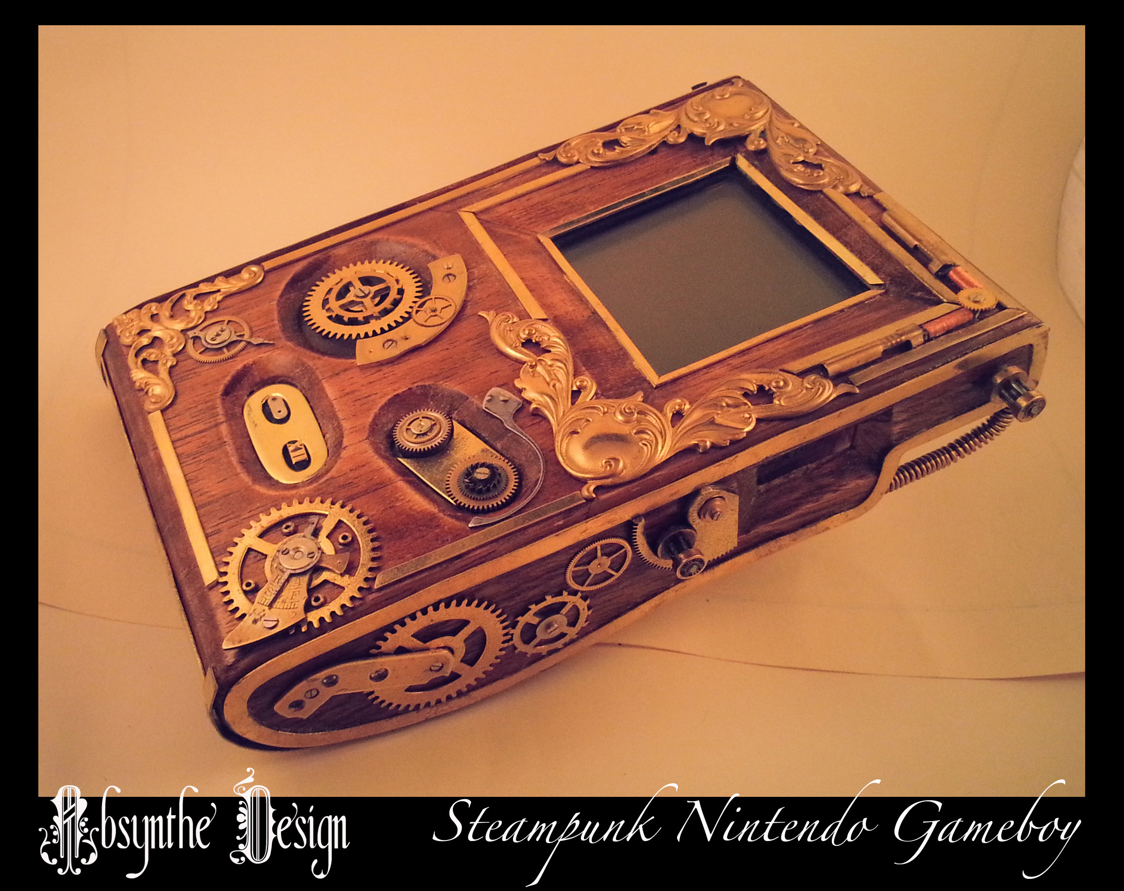 Steampunk Nintendo Gameboy Absynthe Design 7