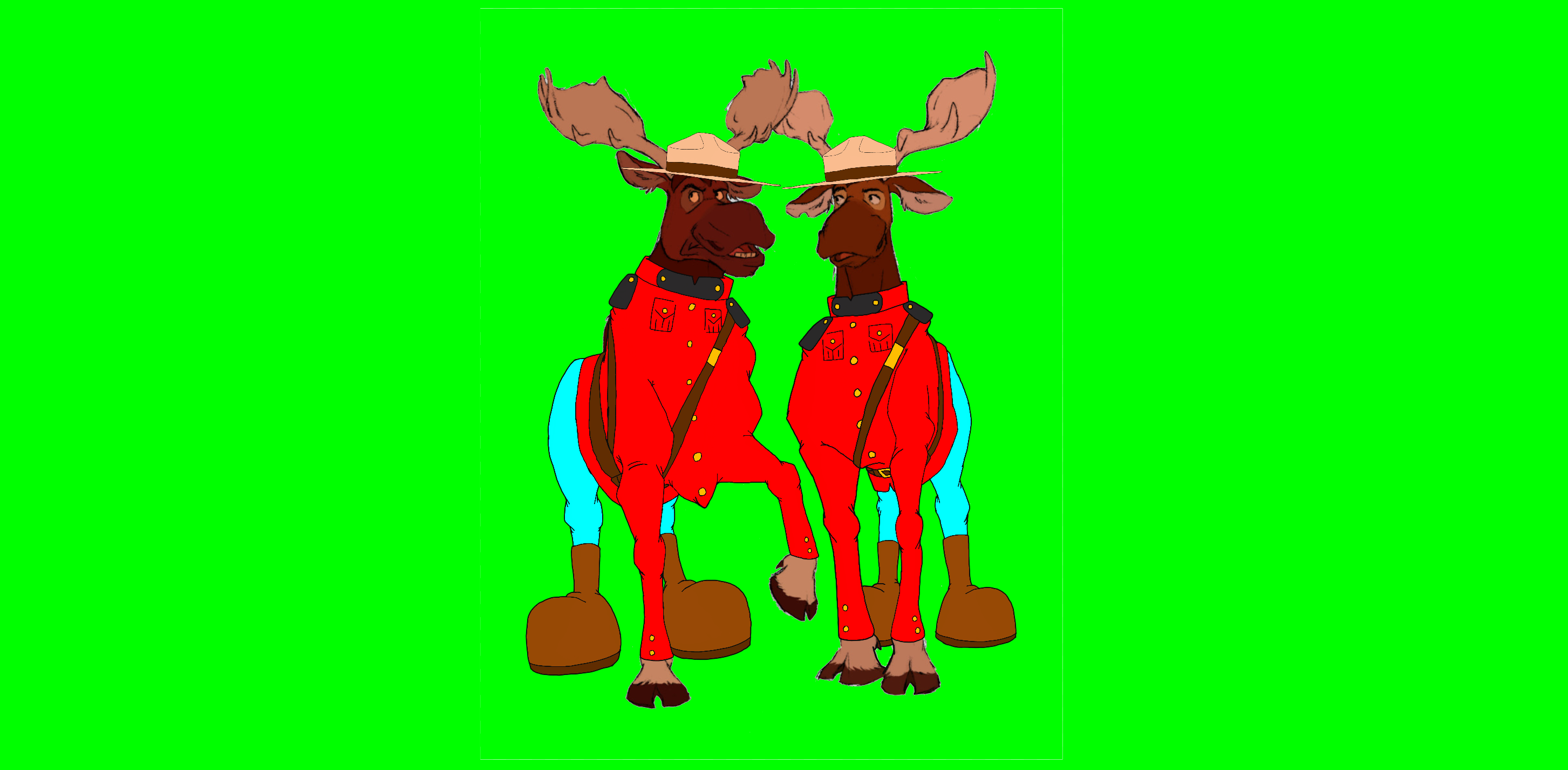 Rutt and Tuke wear the RCMP uniform (2003) by DavidJR02 on DeviantArt