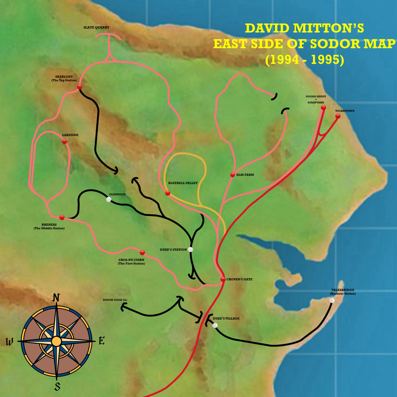 David Mitton's East Side of Sodor Map 3.0 by DieselD182 on DeviantArt