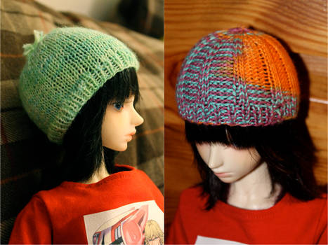 Knit Doll Hats