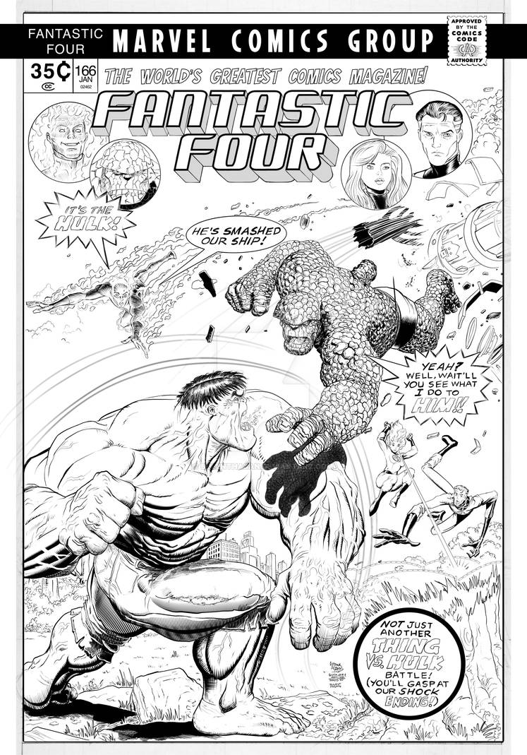 Arthur Adams FF Cover-inks by bulenthasan on DeviantArt