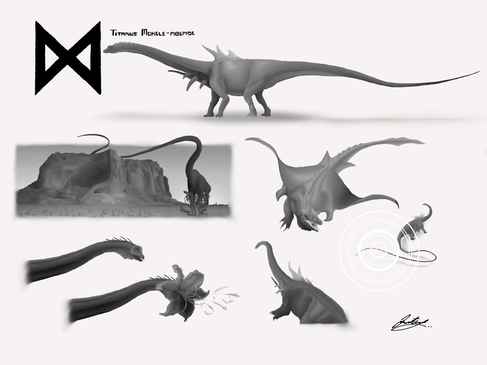 Titanus Mokele-Mbembe - Godzilla: KOTM Concept by DjayMasi on