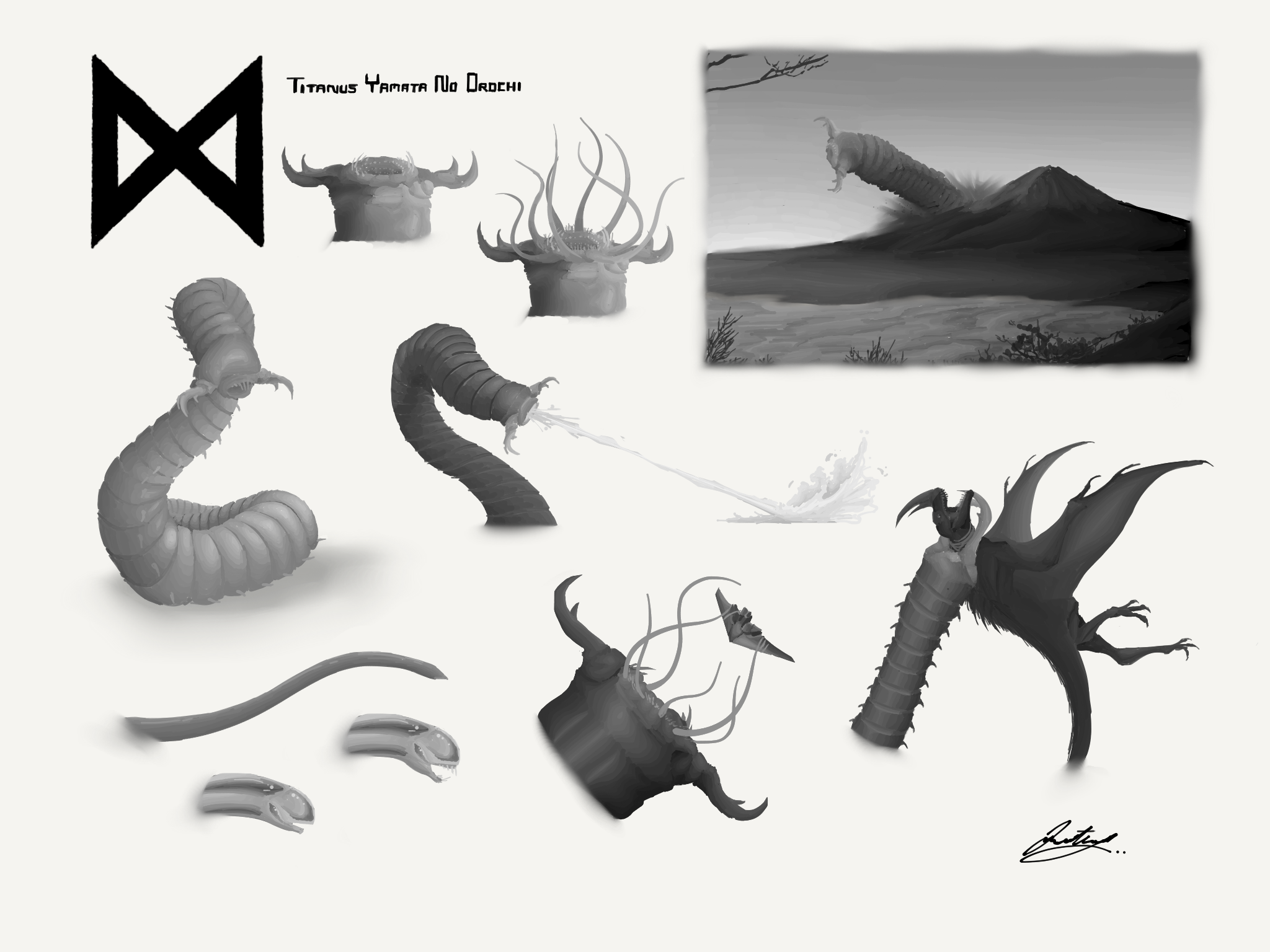 Titanus Yamata no Orochi - Godzilla: KOTM Concept