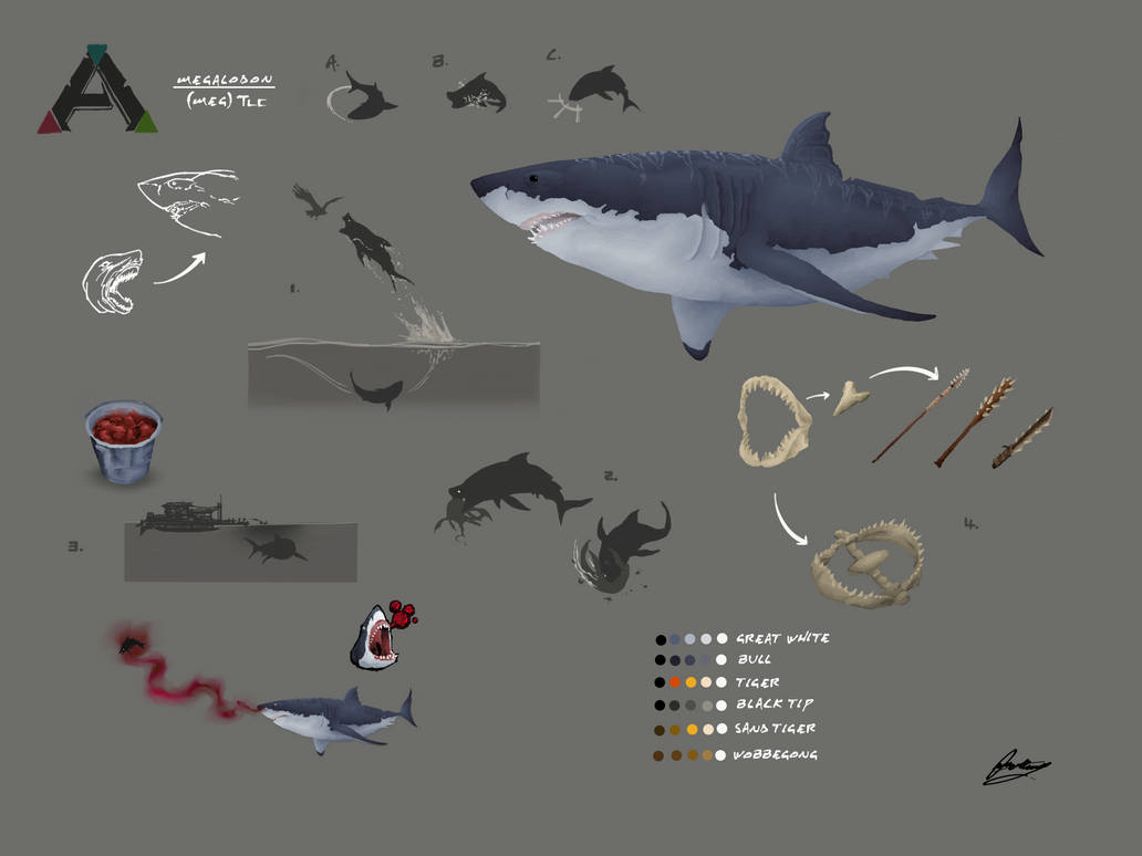 ARK TLCs - Megalodon by DjayMasi on DeviantArt