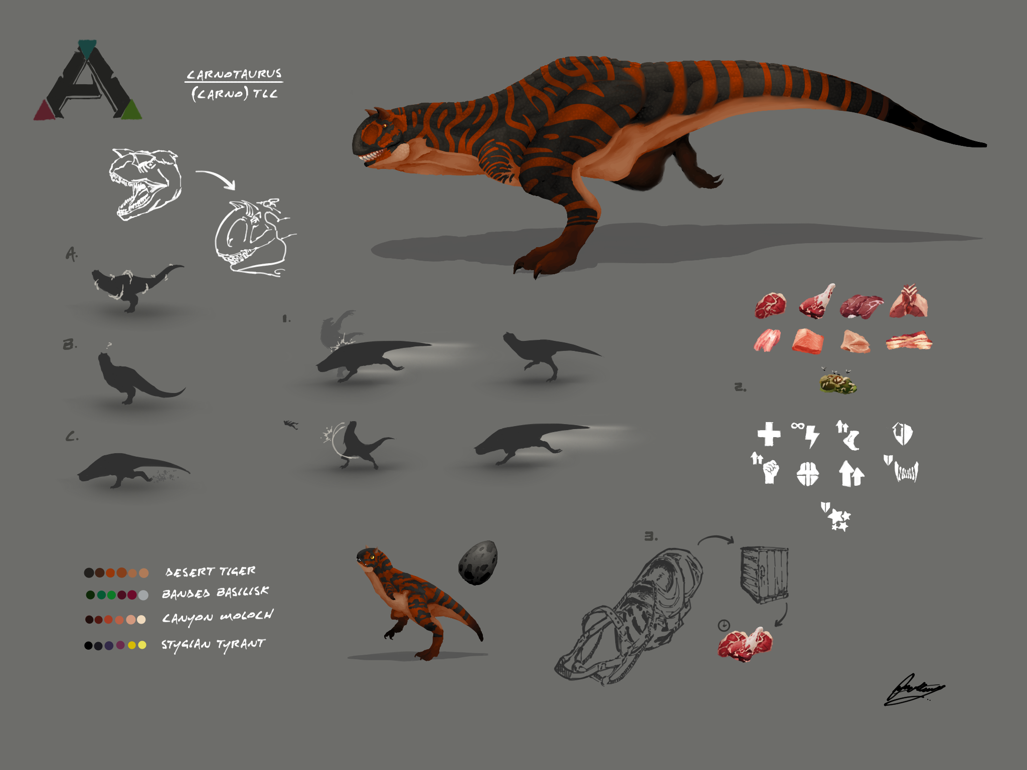 ARK TLCs - Carnotaurus by DjayMasi on DeviantArt