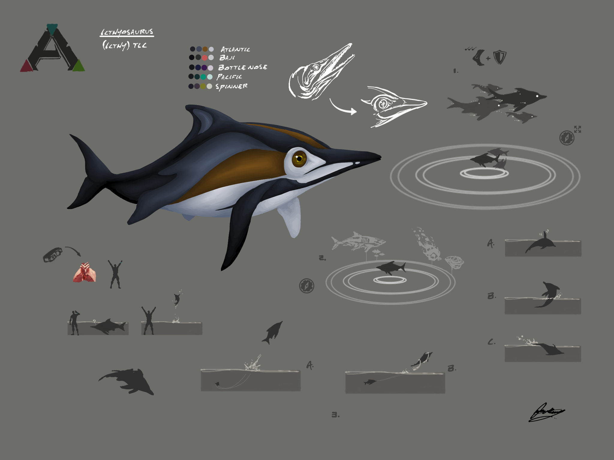 ARK TLCs - Icthyosaurus by DjayMasi on DeviantArt