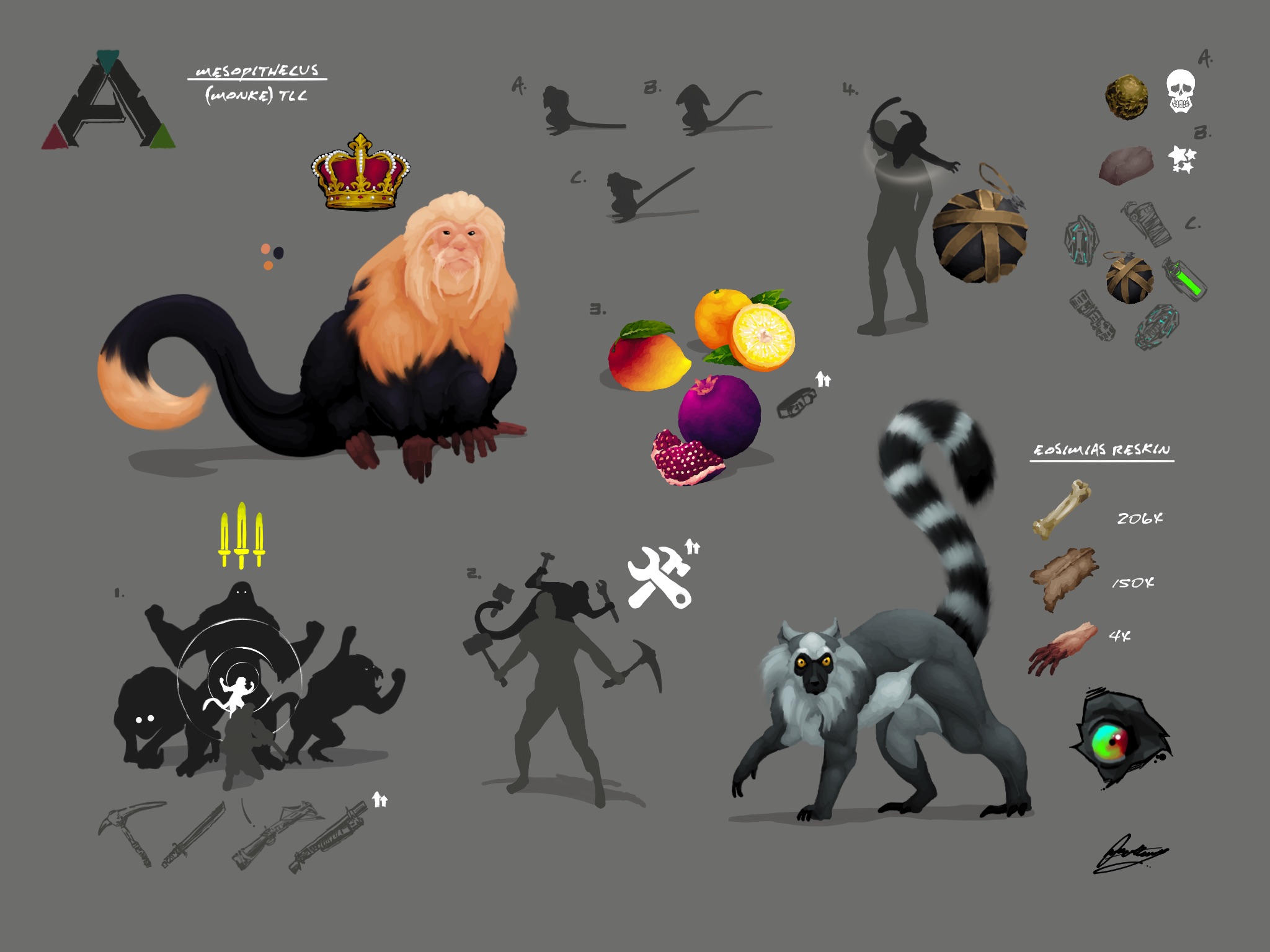 Mesopithecus Arc ARK TLCs - Mesopithecus by DjayMasi on DeviantArt