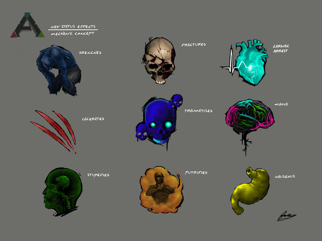 Ark mechanics - New negative Status effects by DjayMasi on DeviantArt