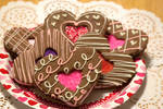 Chocolate Heart Sandwich Cookies by theshaggyturtle