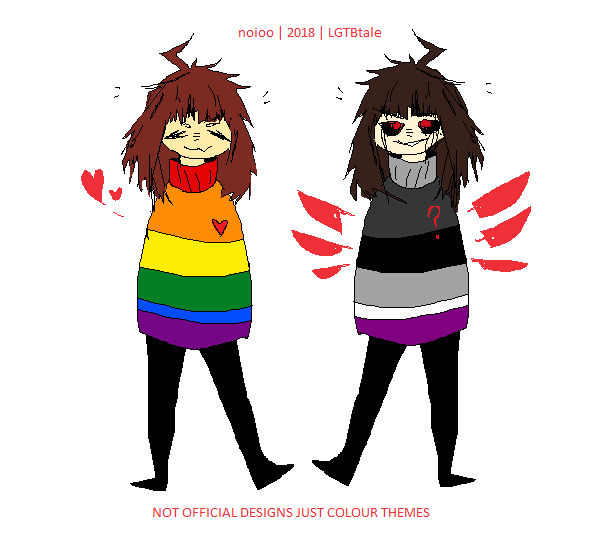 LGTBtale |CHARA AND FRISK | JUST COLOURS N DESIGNS by Noioo on DeviantArt