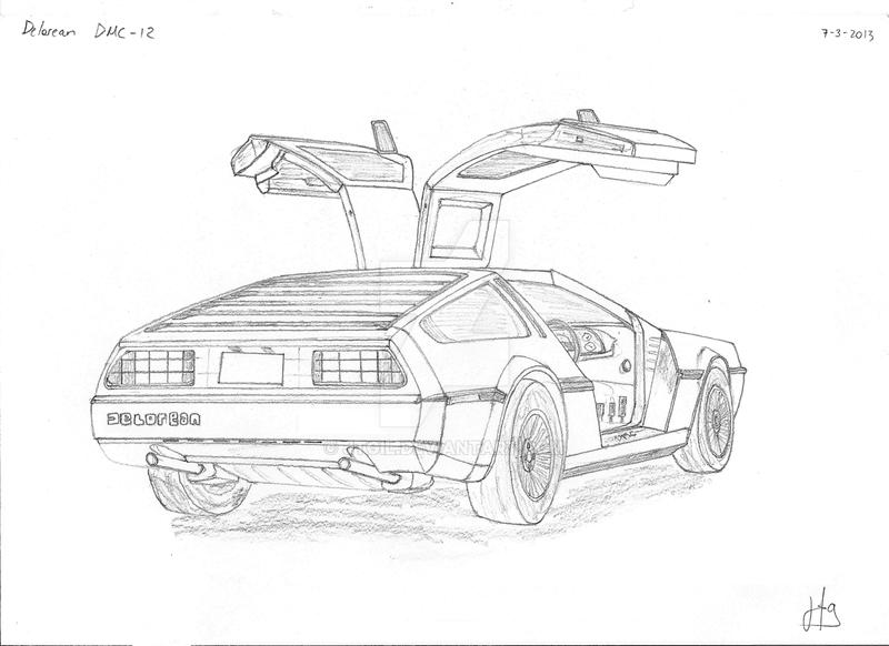 Back To The Future Delorean Coloring Pages.