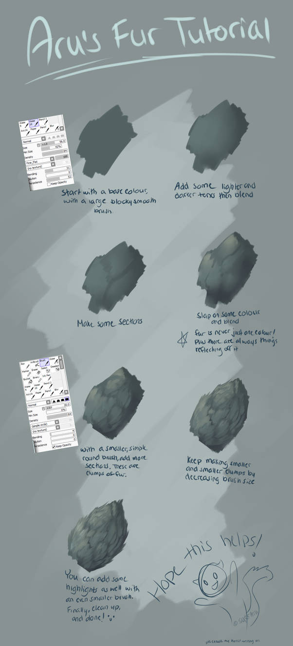 Fur Tutorial by SyerAru on DeviantArt