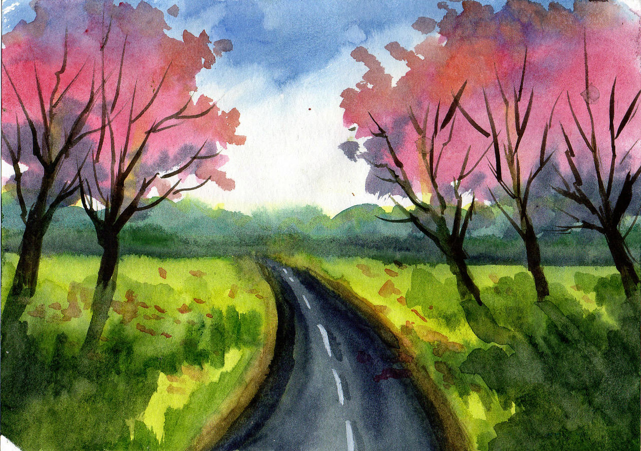 Road trough spring by Rikkimaru129 on DeviantArt