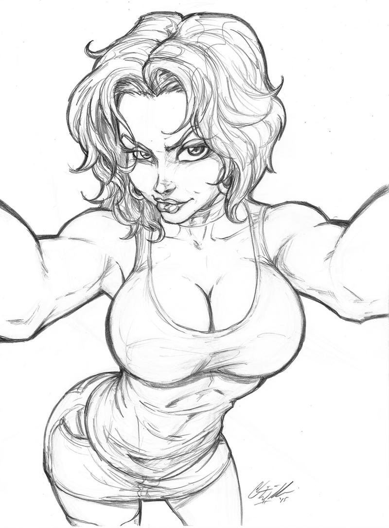 Leyla selfie by CdubbArt