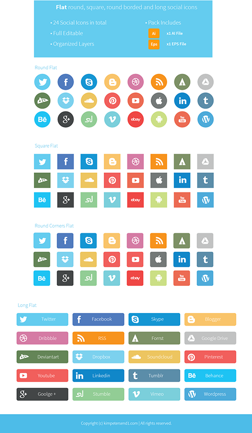 Flat-Social-Icons by slayerD1