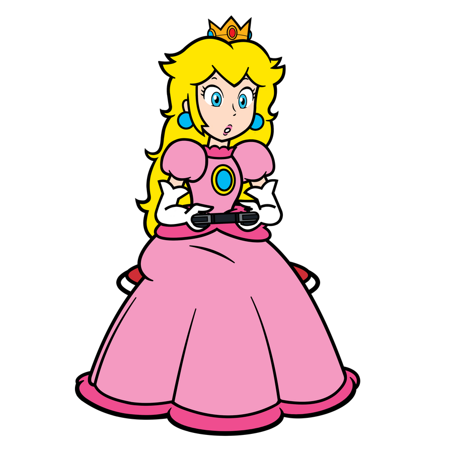 Cover Mario Princess Peach Nintendo Switch Dock Pixelados_