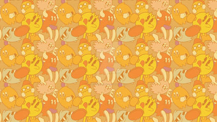 Pac-Man Arrangement Wallpaper, Yellow