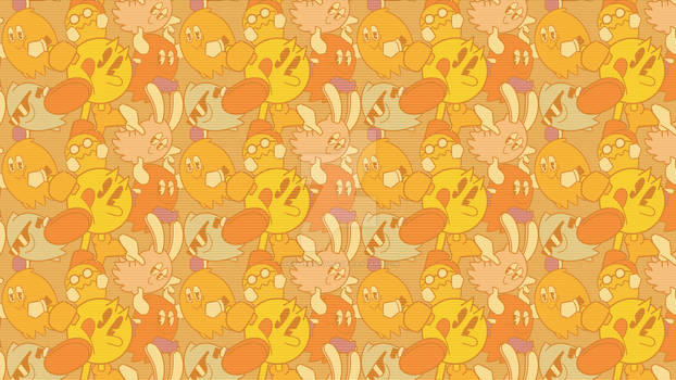 Pac-Man Arrangement Wallpaper, Yellow